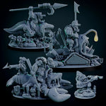 3d Printed Orc Chompa Riders x4 by Mekka Miniatures by Last Hope Miniatures