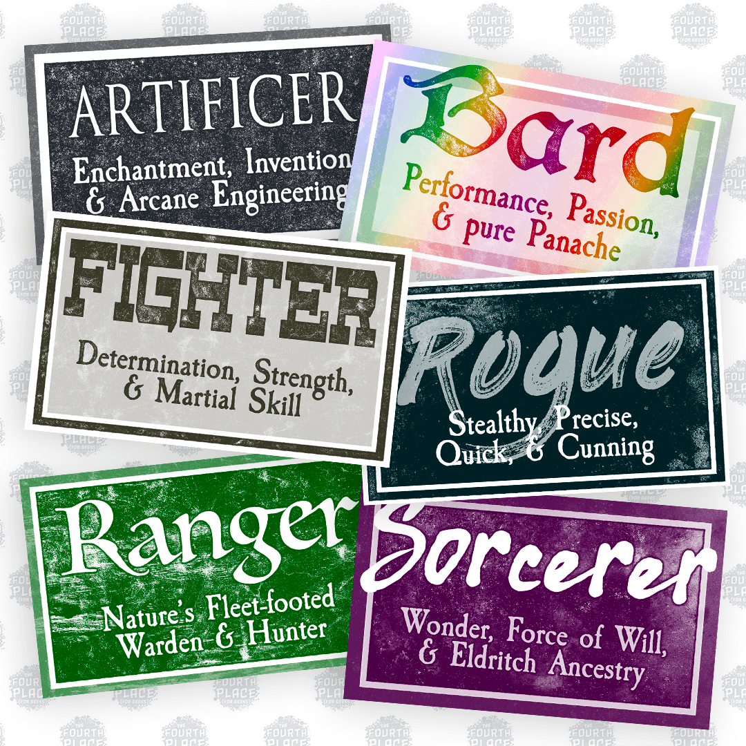 RPG Class Stickers (Vol. 1)