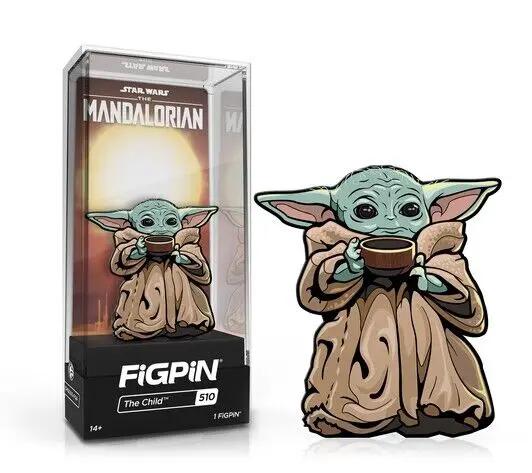 FiGPiN Star Wars The Mandalorian The Child enamel pin featuring Grogu in a sealed package, collectible item from THE MIGHTY HOBBY SHOP