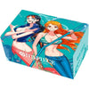 One Piece Trading Card Game Nami and Robin storage box, accessory for card organization, featuring colorful character artwork.