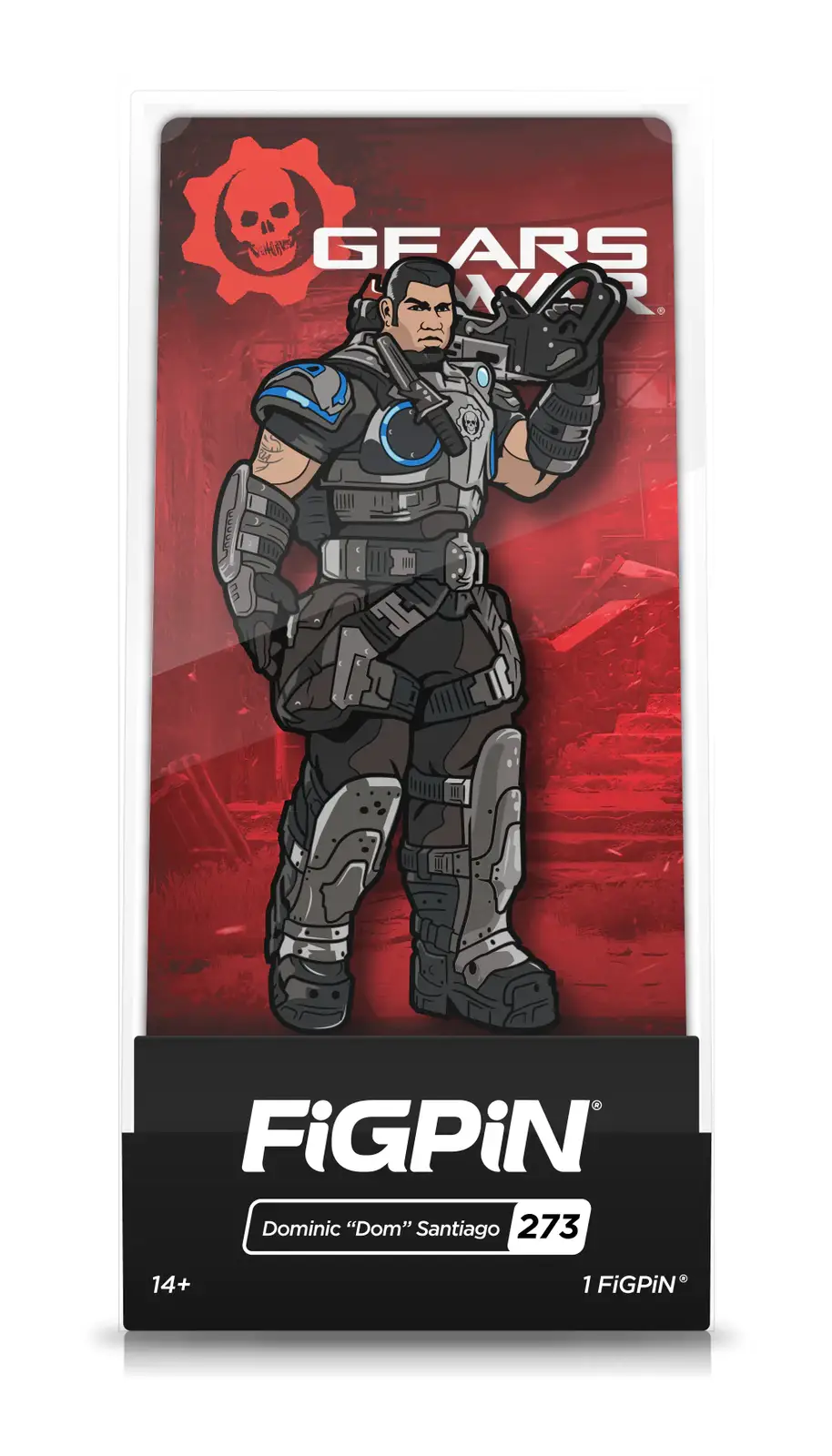 FIGPIN Dominic "Dom" Santiago Gears of War collectible pin from THE MIGHTY HOBBY SHOP, featuring detailed character design on a pin.