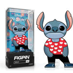 Figpin Disney Lilo and Stitch Stitch #421 collectible pin from THE MIGHTY HOBBY SHOP, featuring Stitch in a playful pose.