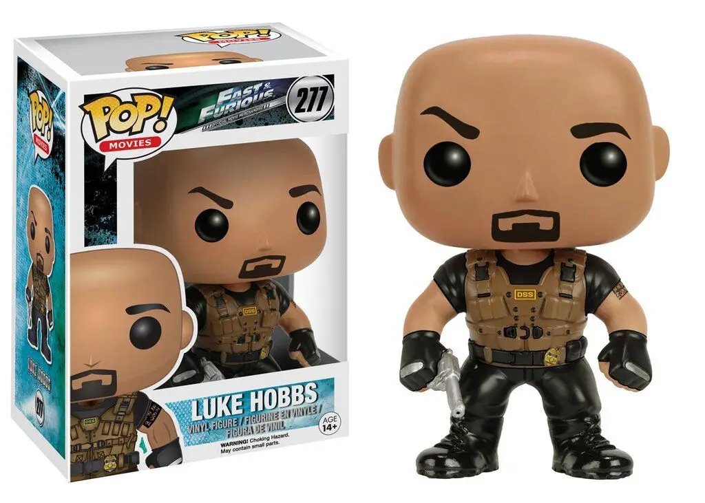 Pop! Movies Fast & Furious Luke Hobbs vinyl figure, detailed collectible with character's signature outfit and accessories.