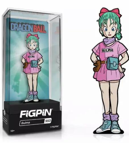 FiGPiN Classic Dragonball Bulma #553 collectible figure by THE MIGHTY HOBBY SHOP on a display stand