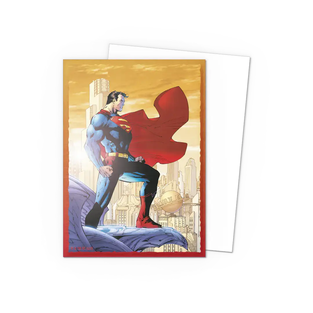 Superman 2 brushed art sleeves for card games, standard size, featuring Superman from THE MIGHTY HOBBY SHOP's series.