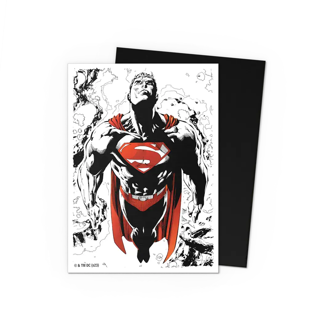Superman Core (Red/White Variant) - Matte Dual Art Sleeves - Standard Size by THE MIGHTY HOBBY SHOP