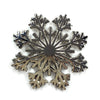 Kolorspun snowflake pin, an enamel pin with a detailed snowflake design, perfect for accessories and collectible jewelry.