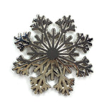 Kolorspun snowflake pin, an enamel pin with a detailed snowflake design, perfect for accessories and collectible jewelry.