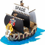 Spade Pirates Ship model kit from the Bandai Grand Ship Collection, featuring detailed Spade Pirates ship from One Piece.