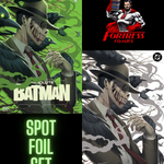 Exclusive Batman #19 comic book by JAMS Fortress Comics featuring Rachta Lin, with trade and virgin spot foil cover artwork.