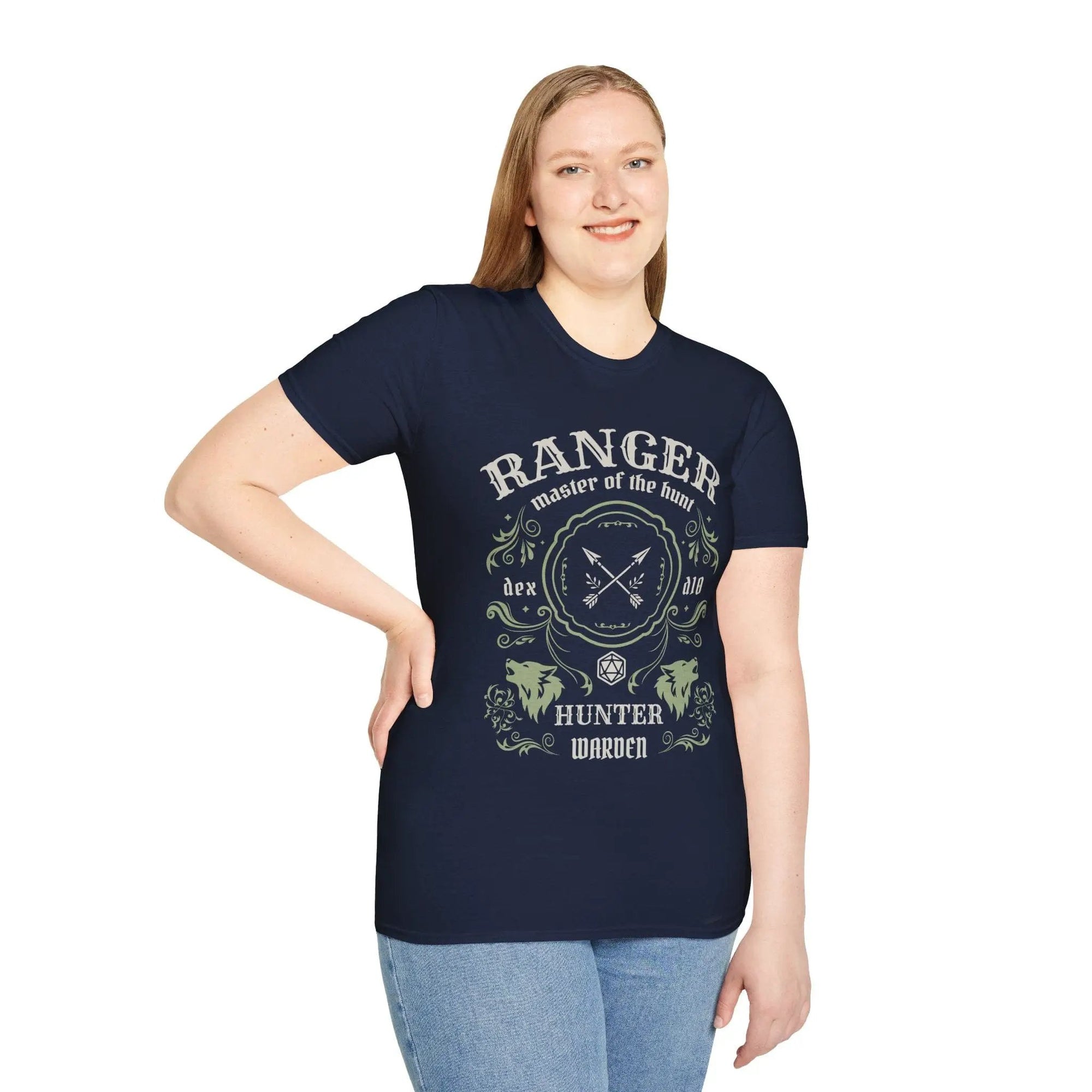 Sunburst RPG Ranger Class Vintage Label T-Shirt showing a classic design with bold graphics and retro style.