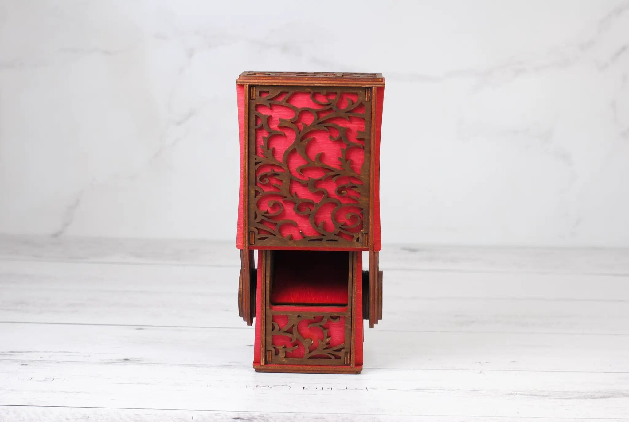 Black Talon & Claw collapsible dice tower with open sides and foldable design for tabletop gaming.