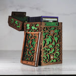 Black Talon & Claw Commander Deck Box with secure clasp and modern design for storing and protecting trading cards.