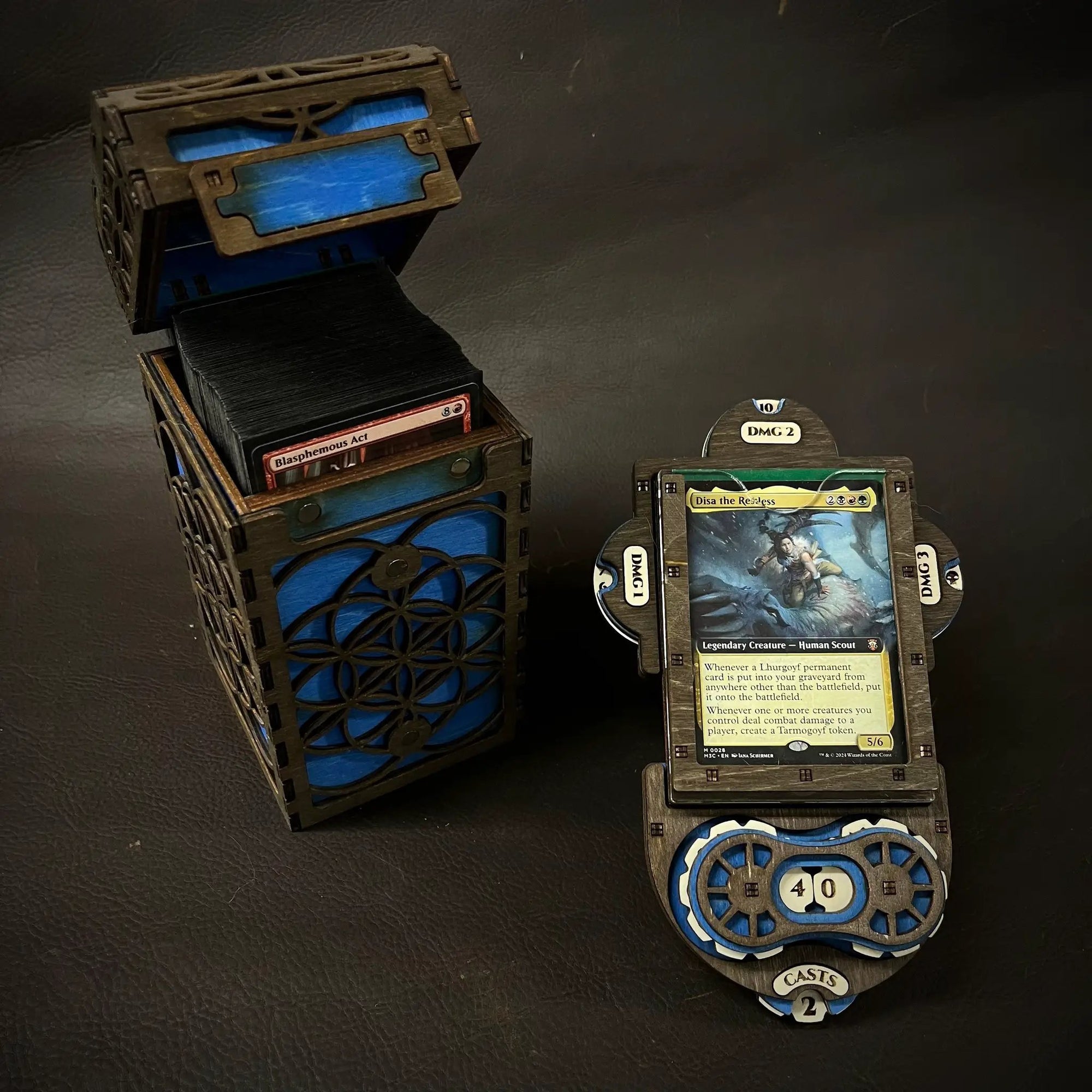 Blue Talon & Claw Command Pack featuring durable straps and multiple clips for secure organization and easy access.