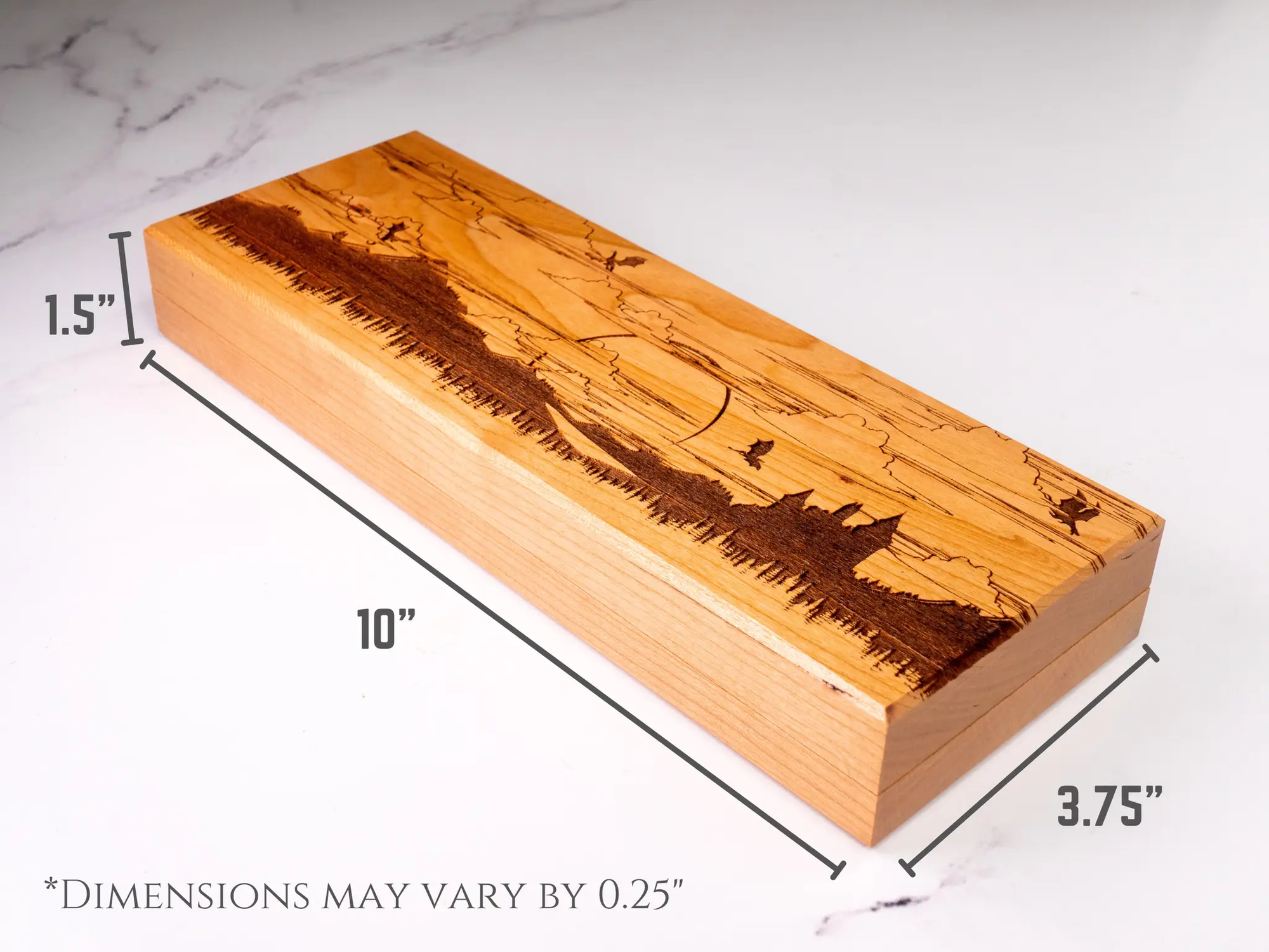 Talon & Claw Fantasy engraved dual hex dice vault made of purpleheart wood with intricate fantasy design.