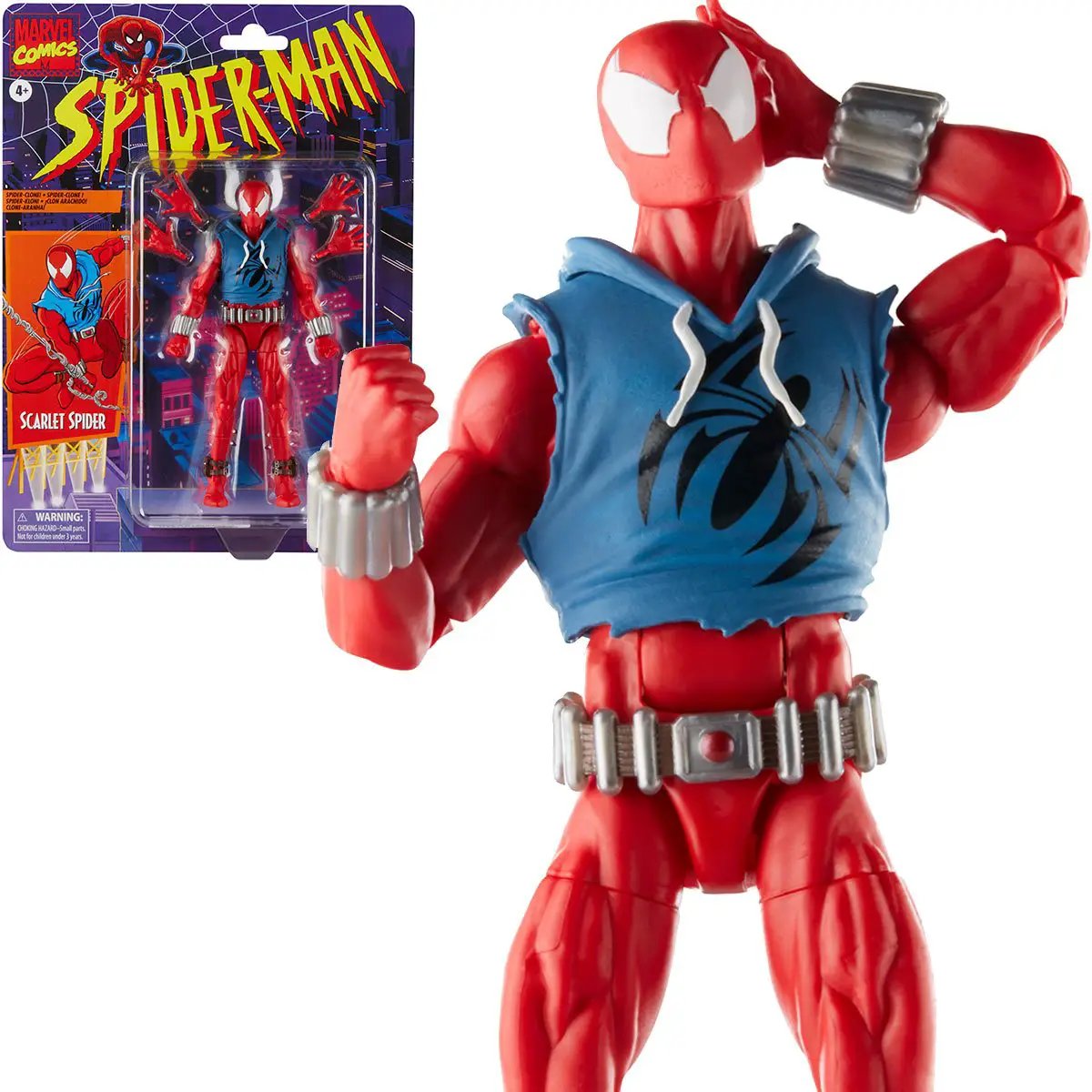 Scarlet Spider Marvel Legends comic action figure by THE MIGHTY HOBBY SHOP, 6-inch Spider-Man hero with detailed costume and pose