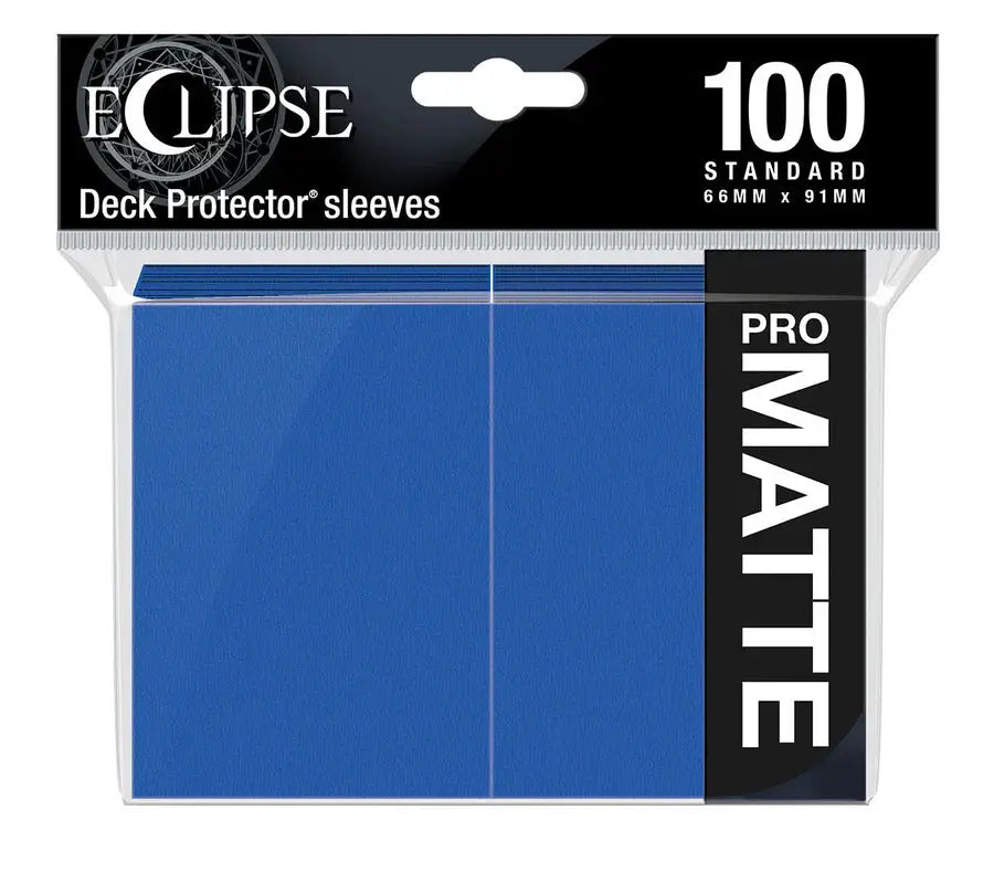 ECLIPSE® Matte Standard DECK PROTECTOR® sleeves in Pacific Blue, 100-count pack, featuring a smooth matte finish and card protection.