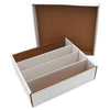 A stack of ACD Card Storage Boxes by THE MIGHTY HOBBY SHOP, containing 3,200 card storage boxes for trading cards or collectibles.