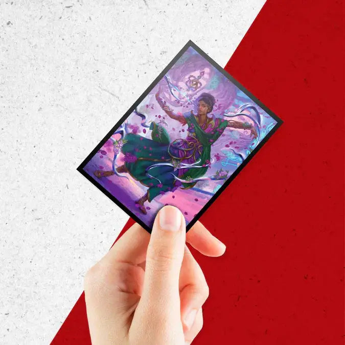 Aetherdrift Avishkar Living Energy Commander deck protector sleeves for Magic: The Gathering, 100 count, featuring colorful energy design.
