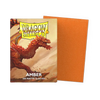 Matte amber-colored standard-sized sleeves from THE MIGHTY HOBBY SHOP, designed for collectible card protection.