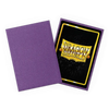 Matte amethyst-colored Japanese-sized sleeves for trading cards, designed for protective storage and display.