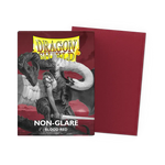 Blood Red non-glare matte sleeves, standard size, clear front for trading cards, from THE MIGHTY HOBBY SHOP.