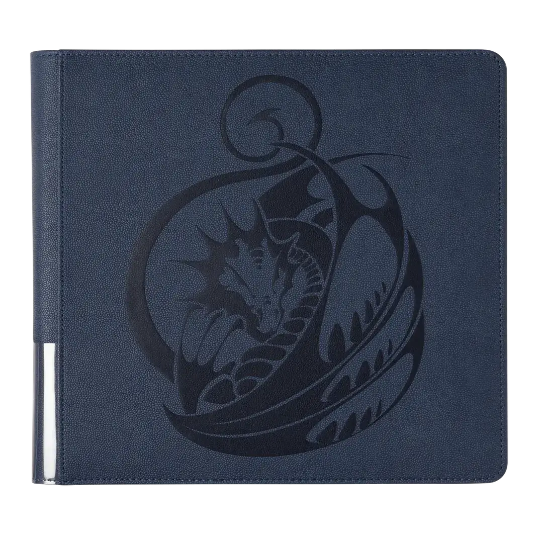 Large midnight blue Card Codex Zipster Binder from THE MIGHTY HOBBY SHOP with a zipper closure and multiple card slots.