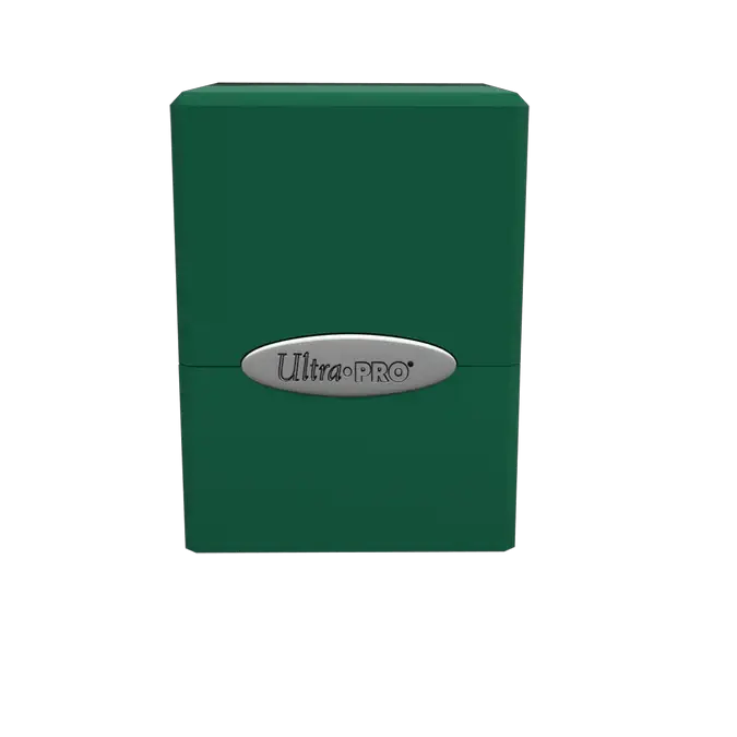 Dark green Classic Satin Cube from THE MIGHTY HOBBY SHOP, showcasing a smooth, shiny satin finish and geometric cube shape.