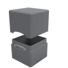 Gray Classic Satin Cube puzzle by THE MIGHTY HOBBY SHOP, shown from a side angle on a plain background.