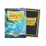 Flat image of a standard size clear matte sleeve box from THE MIGHTY HOBBY SHOP, showing multiple sleeves stacked inside.