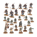 Astra Militarum Combat Patrol miniatures set from Warhammer 40K, featuring soldiers and tanks in detailed military models.