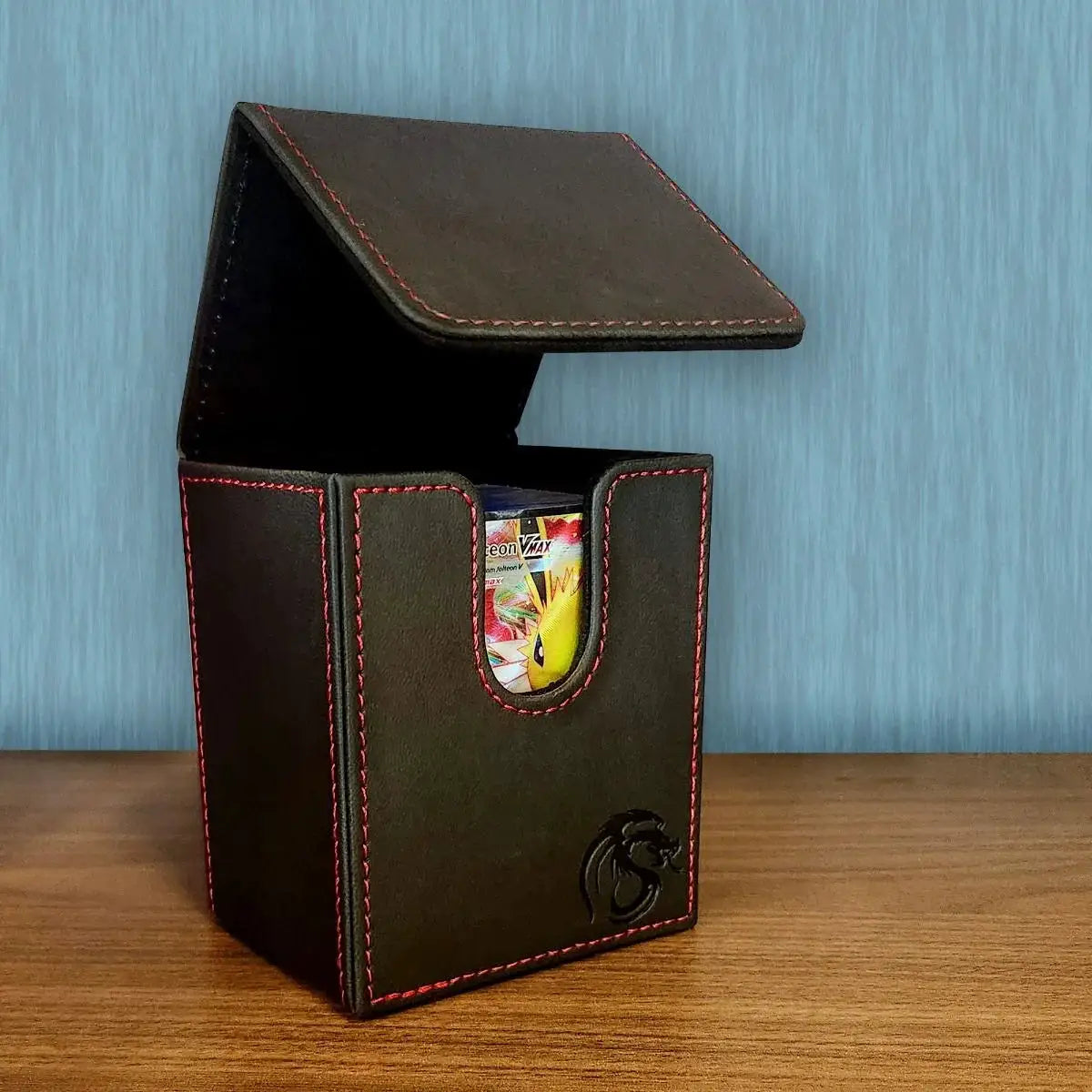 Black LX Deck Case by THE MIGHTY HOBBY SHOP, showing a sleek, compact storage box for trading cards or collectibles.