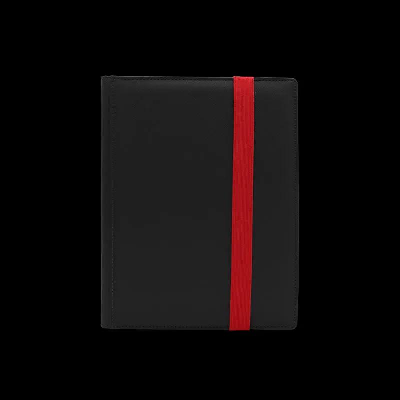 Black DEX PROTECTION The DEX BINDER 9 by THE MIGHTY HOBBY SHOP, featuring a sleek black cover and 9-ring binding system.