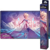 Disney Lorcana Elsa playmat featuring a detailed illustration of Elsa from Disney's Lorcana card game.