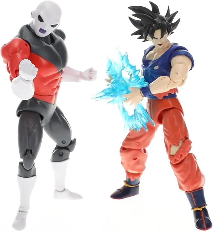 Goku Ultra Instinct Sign and Jiren action figures from Dragon Ball Super Battle Pack, 6.5-inch figures, detailed and dynamic poses