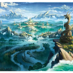 Dragon Shield Grand Archive Baidi Oathsworn Palace TCG playmat featuring detailed artwork and vibrant colors for card gaming.