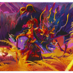 Dragon Shield: The Fallen TCG playmat featuring dark, mythic dragon artwork designed for collectible card game players.