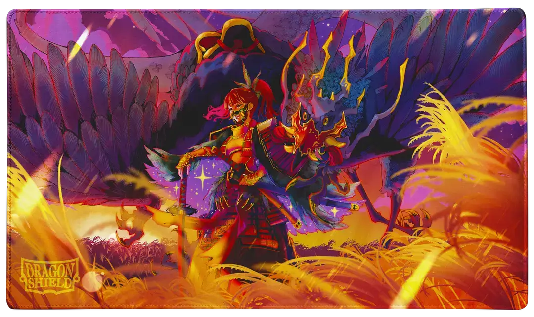 Dragon Shield: The Fallen TCG playmat featuring dark, mythic dragon artwork designed for collectible card game players.