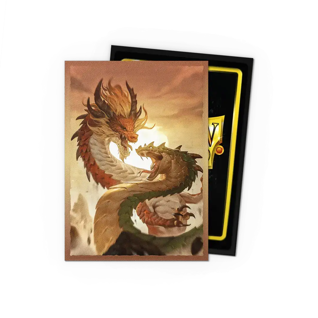 Dragon Shield Wood Snake 2025 matte dual art sleeves in standard size, featuring detailed snake design on durable card sleeves.