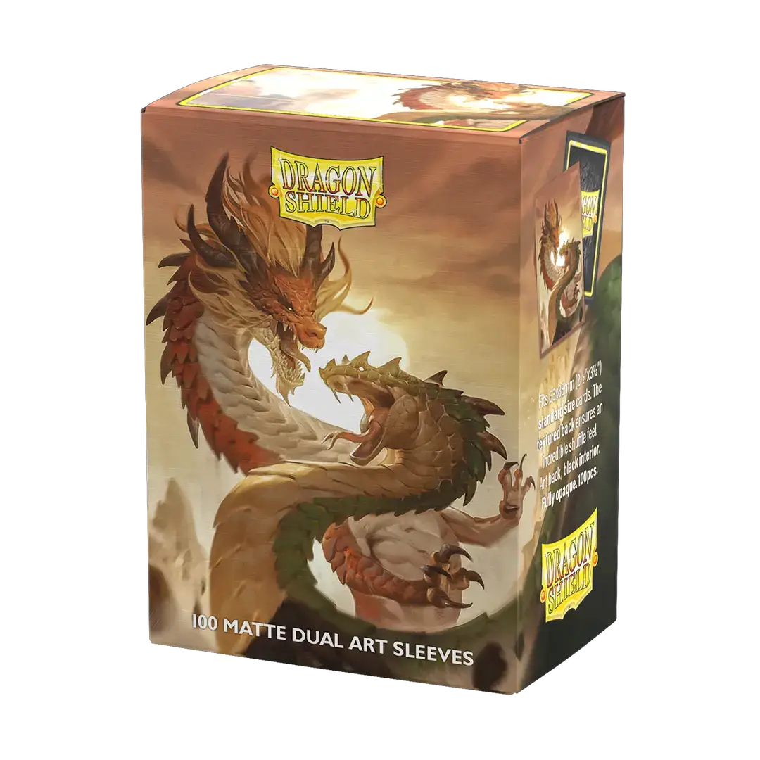 Dragon Shield Wood Snake 2025 matte dual art sleeves in standard size featuring intricate snake design and durable card protection.