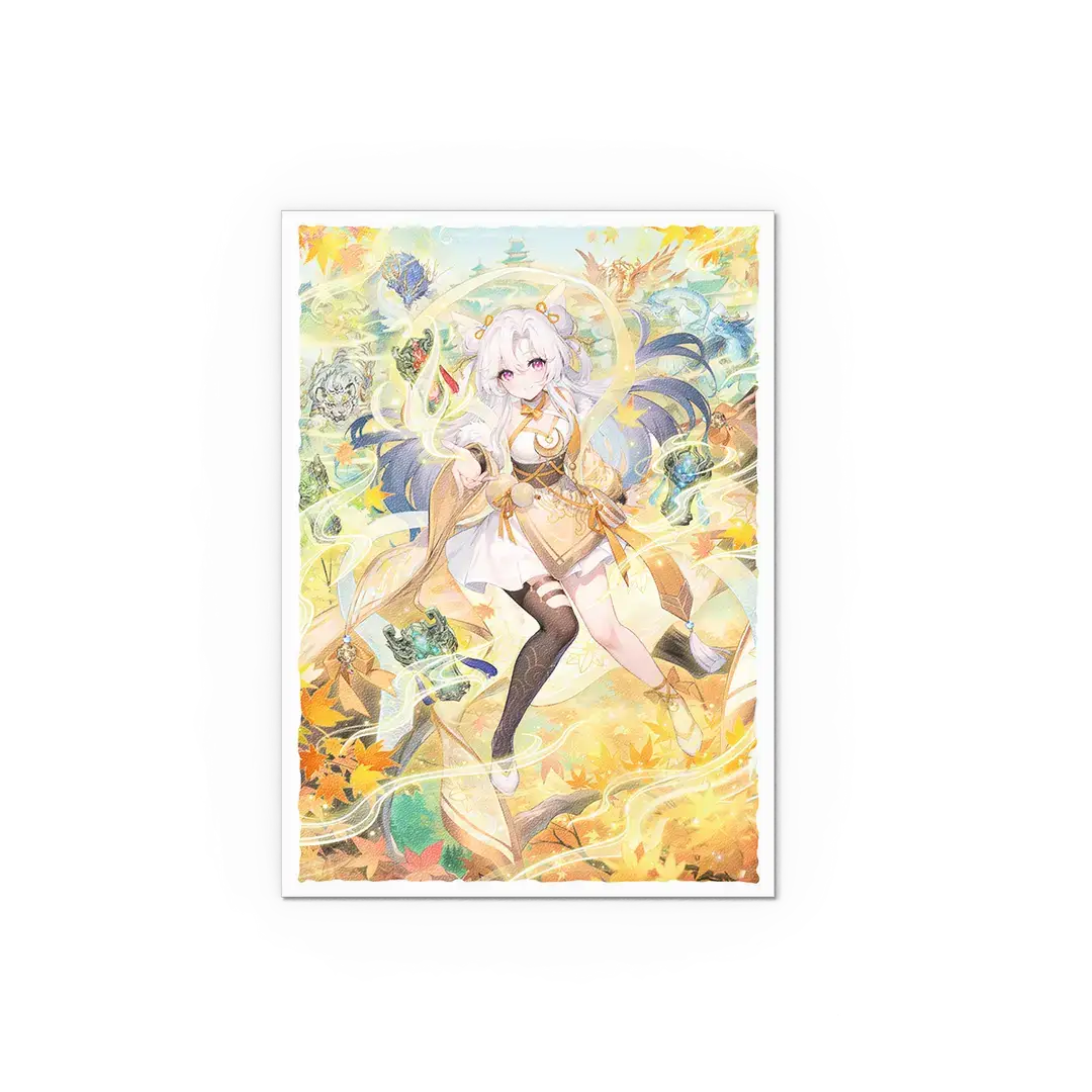 Matte art sleeves featuring Guo Jia from Grand Archive, standard size, with detailed artwork and vibrant design.