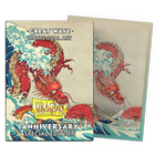 Matte dual art sleeves featuring the Great Wave design, standard size, ideal for protecting trading cards.