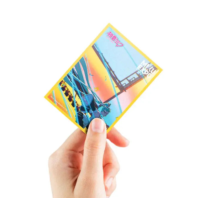 Hatsune Miku MIKU EXPO 10th Anniversary Stream Deck Protector Sleeves, featuring colorful Miku artwork, 100-pack.