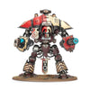 Imperial Knights Knight Questoris model from Warhammer 40K, detailed plastic figure with armor and weaponry.