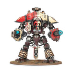 Imperial Knights Knight Questoris model from Warhammer 40K, detailed plastic figure with armor and weaponry.