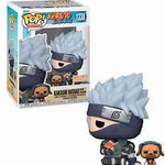 Kakashi Hatake with Pakkun plush toy from THE MIGHTY HOBBY SHOP, featuring detailed ninja character and small dog companion.