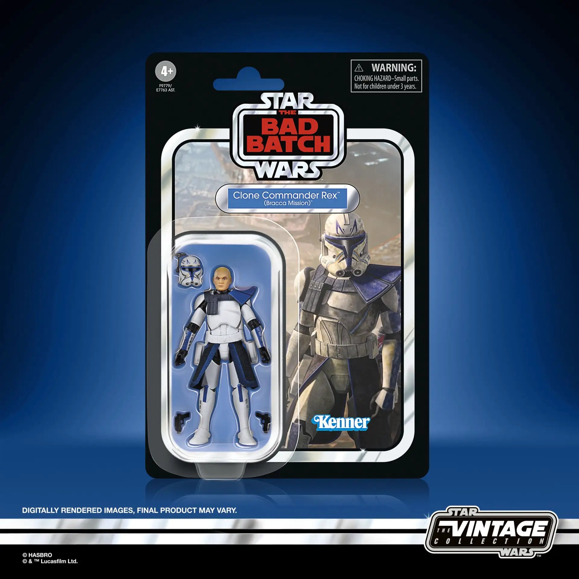 Kenner The Bad Batch Clone Commander Rex action figure from THE MIGHTY HOBBY SHOP, detailed with armor and weaponry.