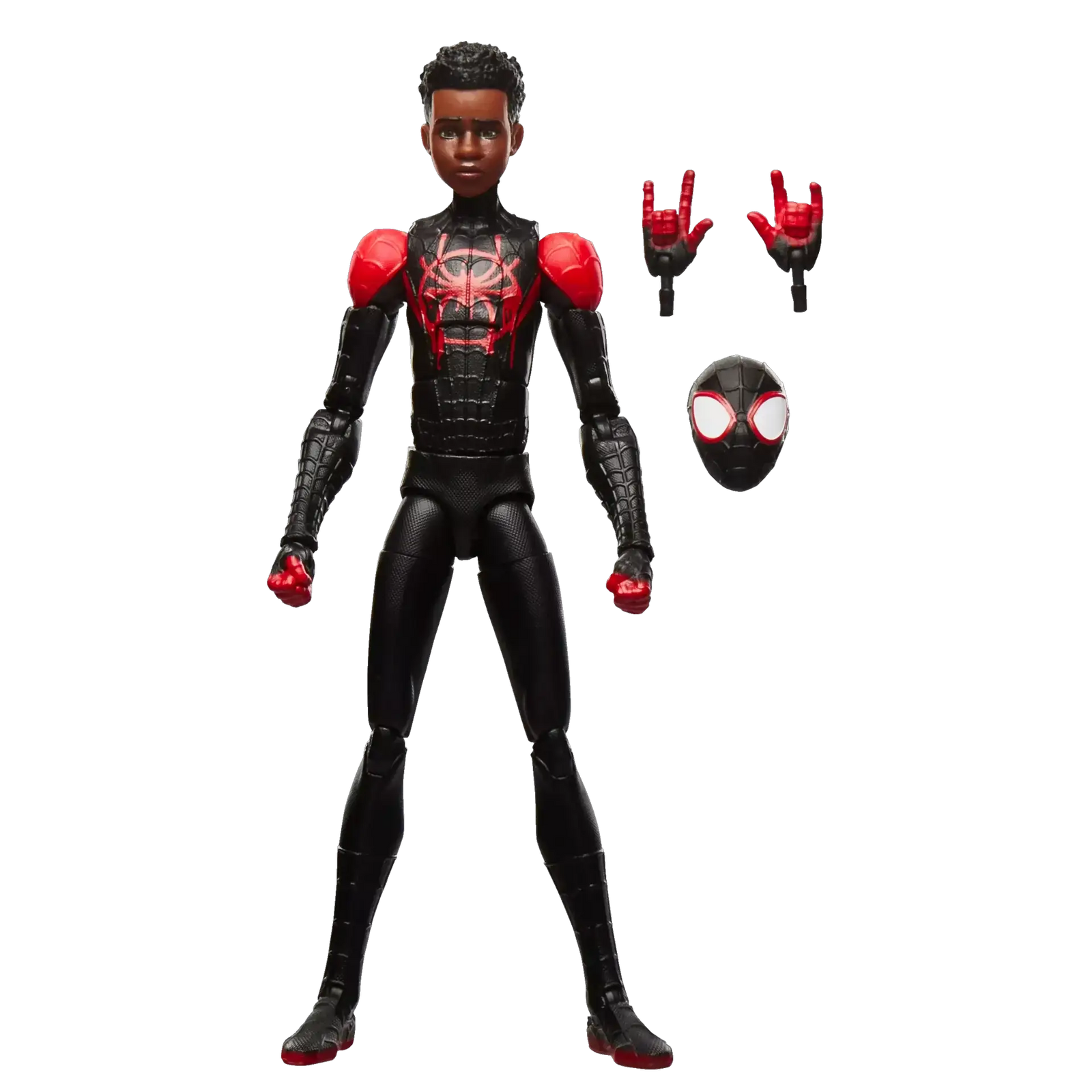 Marvel Legends Series Miles Morales action figure with detailed costume and poseable features, from THE MIGHTY HOBBY SHOP.