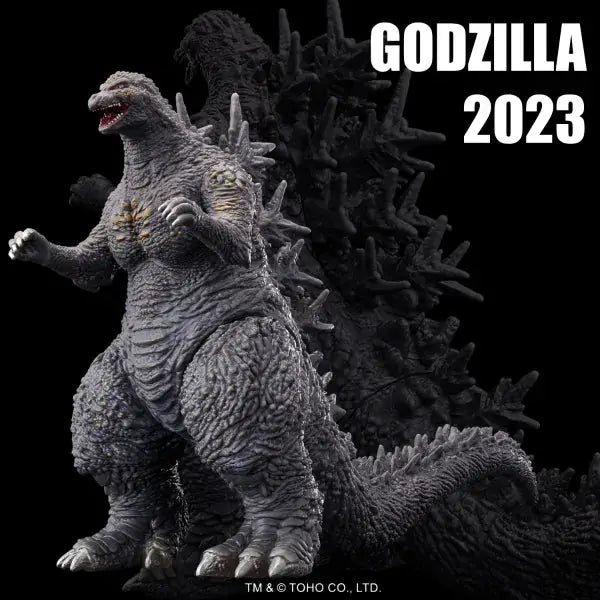 Bandai Movie Monster Series Godzilla 2023 figure from the Monster Series, detailed kaiju toy with realistic features and textures.