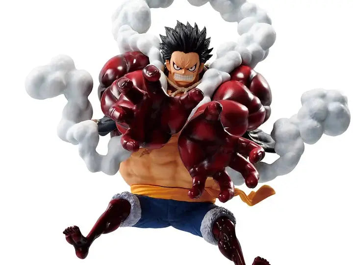 Monkey D. Luffy Gear 4 figure from One Piece Ichibansho Masterlise Expiece series, showing Luffy in a dynamic pose with detailed design.
